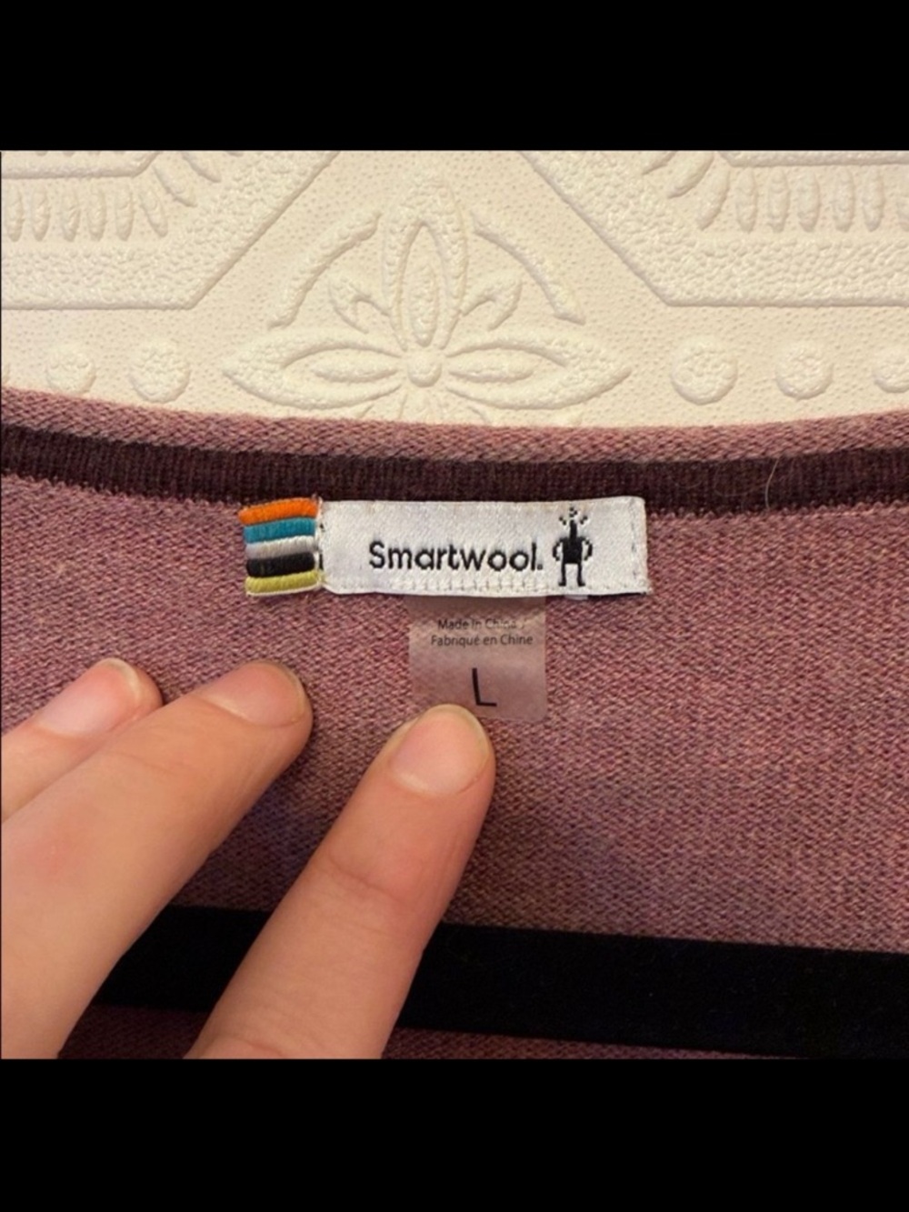 SmartWool Shadow Pine Crew Sweater Wool Blend in Nostalgia Rose Size L - Picture 3 of 6